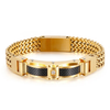 Luxury Gold Stainless Steel Link Chain Bracelet for Men – Mesh Metal Charm Jewelry