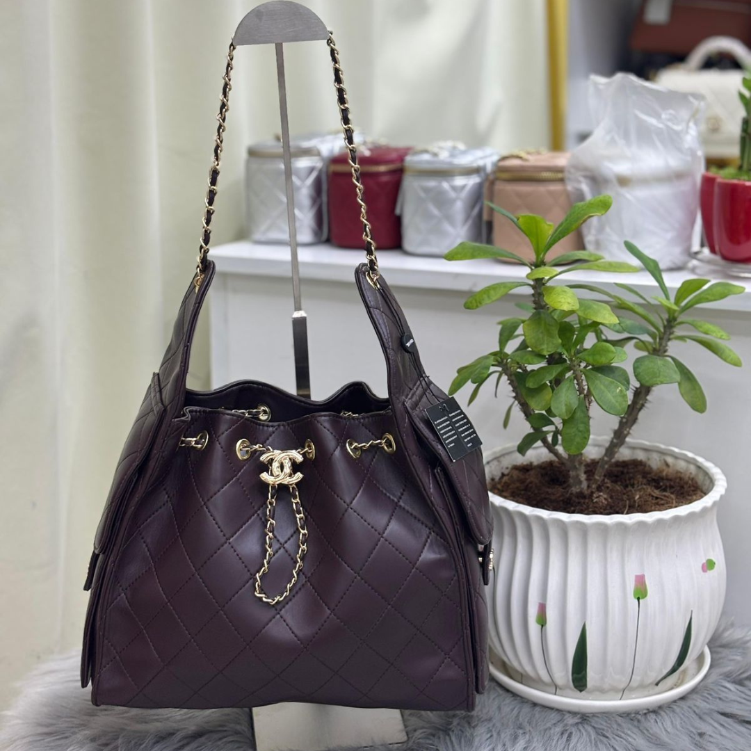 CHANEL Women’s Pink Quilted Leather Shoulder Bag