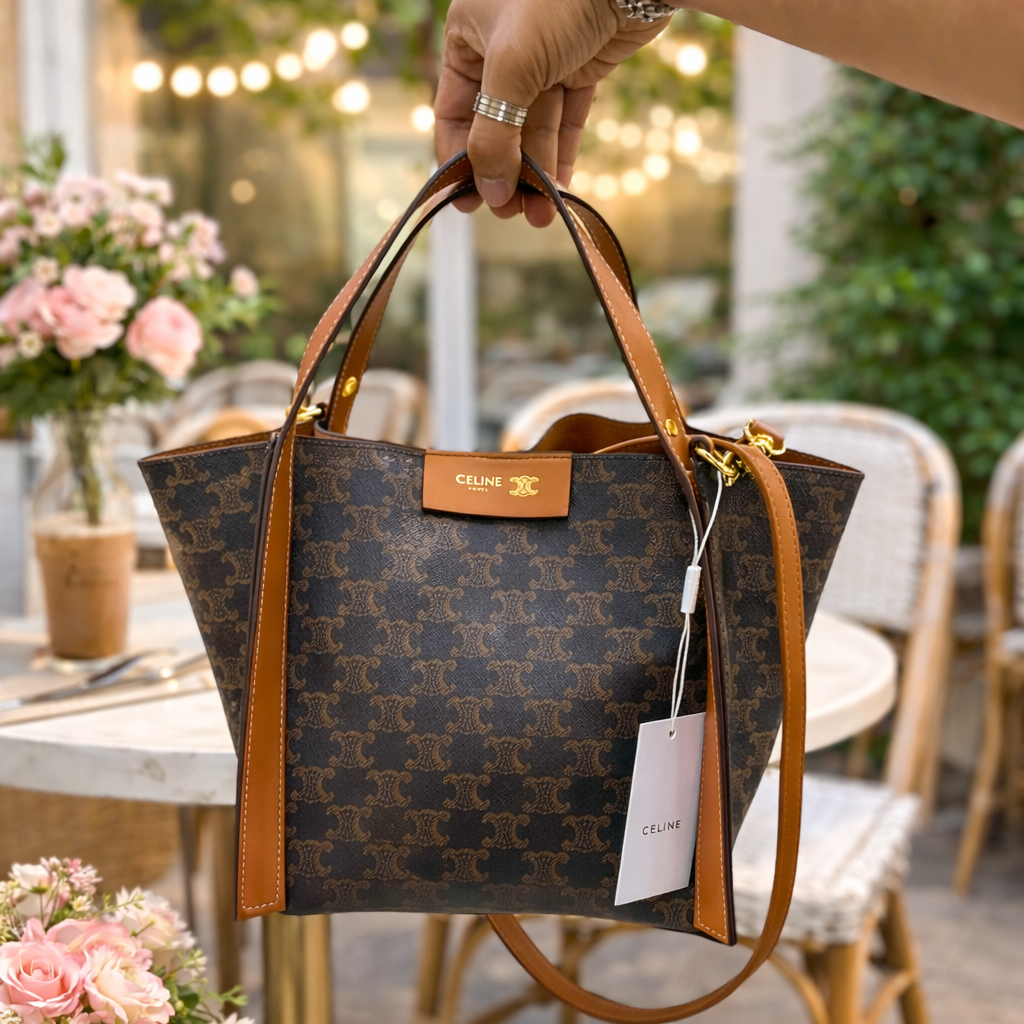 Luxury Designer Style Monogram Tote Bag for Women – Elegant Handbag with Shoulder Strap