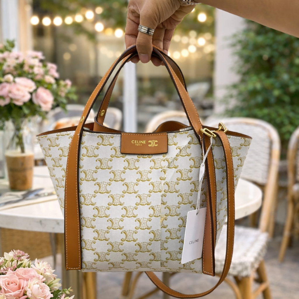 Luxury Designer Style Monogram Tote Bag for Women – Elegant Handbag with Shoulder Strap