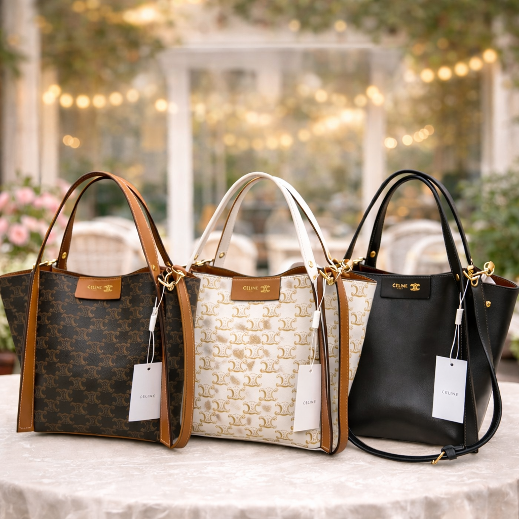 Luxury Designer Style Monogram Tote Bag for Women – Elegant Handbag with Shoulder Strap