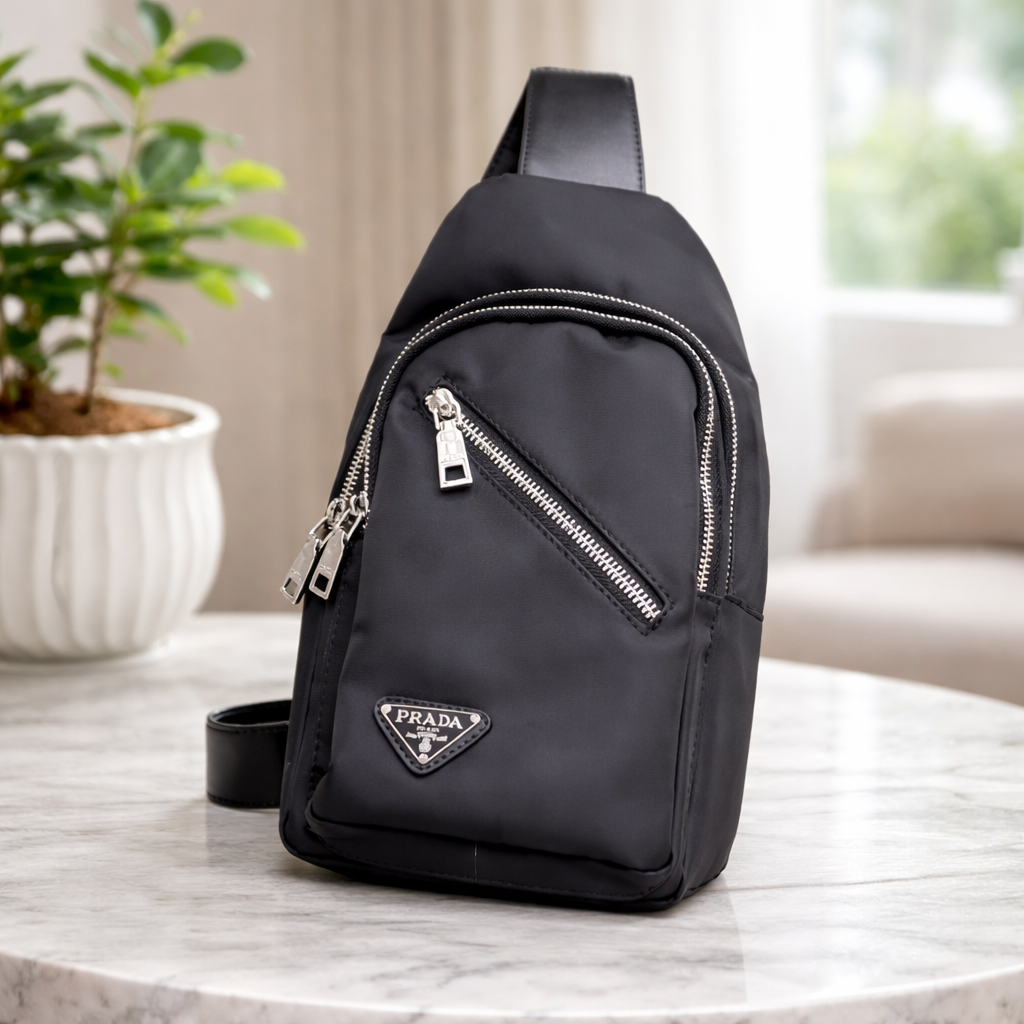 Luxury Nylon Sling Crossbody Bag for Men & Women – Premium Designer Style Chest Bag