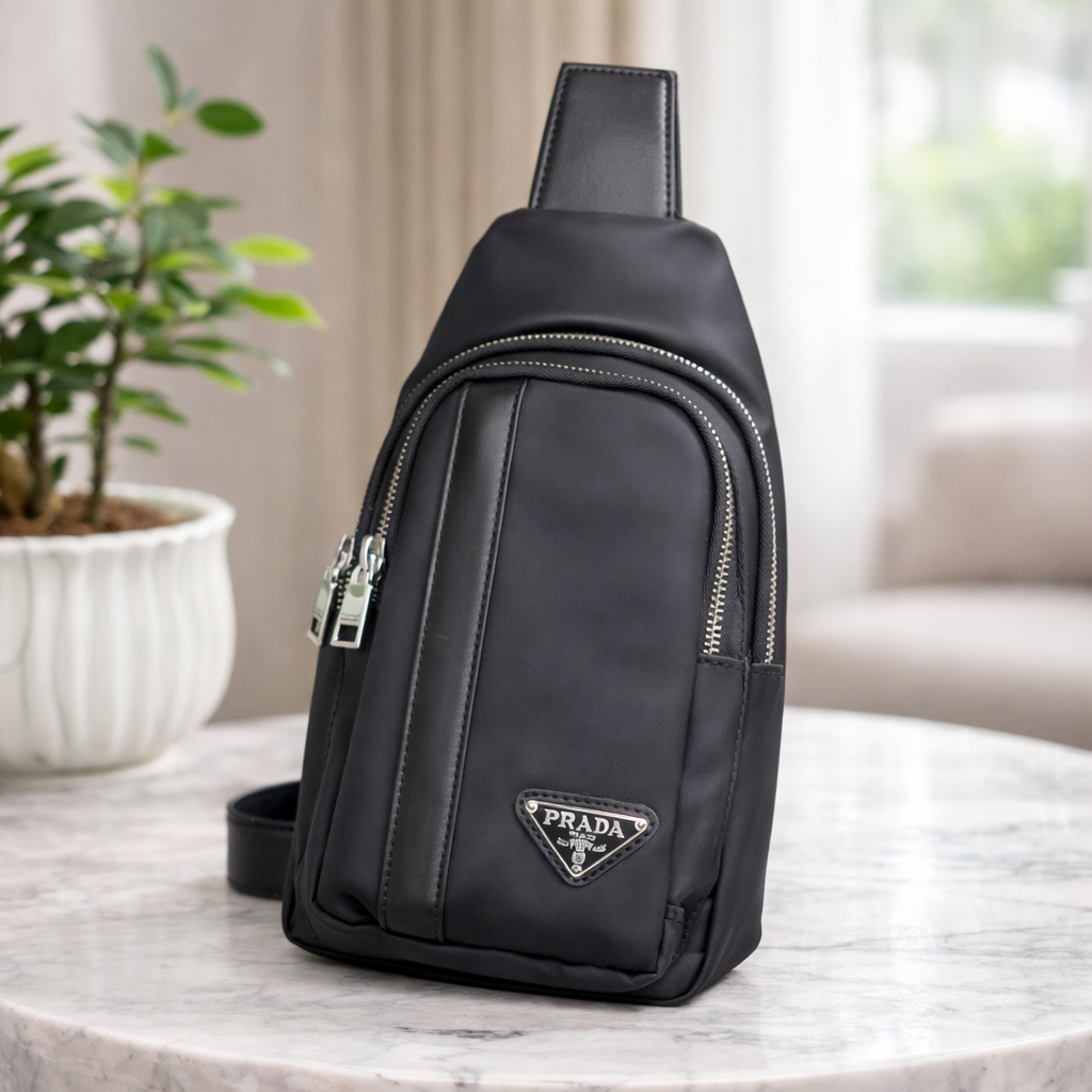 Luxury Nylon Sling Crossbody Bag for Men & Women – Premium Designer Style Chest Bag