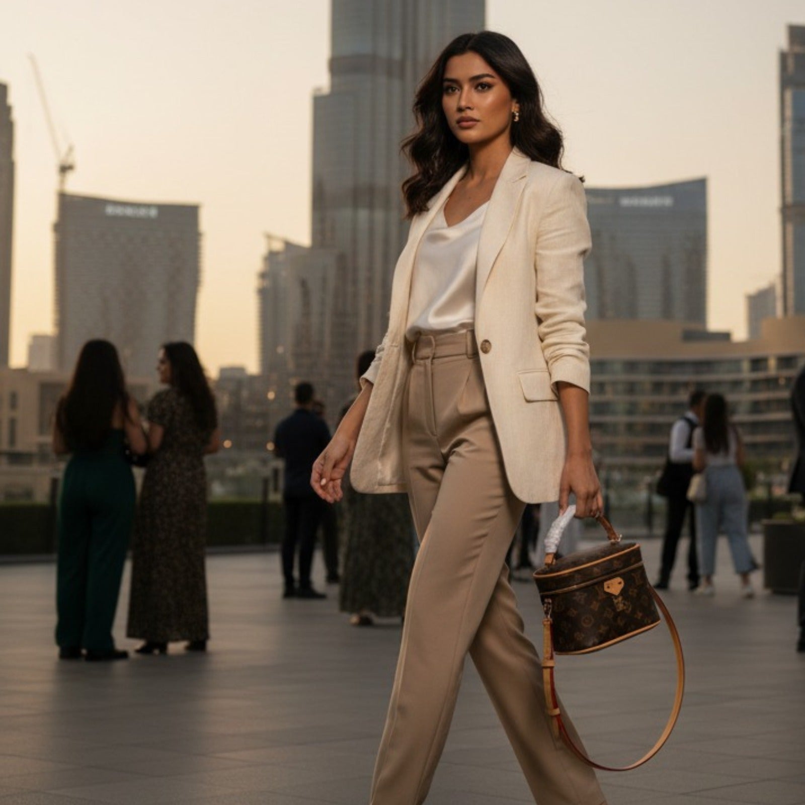 White Luxury Embossed Leather Shoulder Bag – Elegant Crossbody Purse for Women