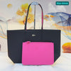 Lacoste Black & Red Reversible Tote Bag with Matching Pouch – 46cm