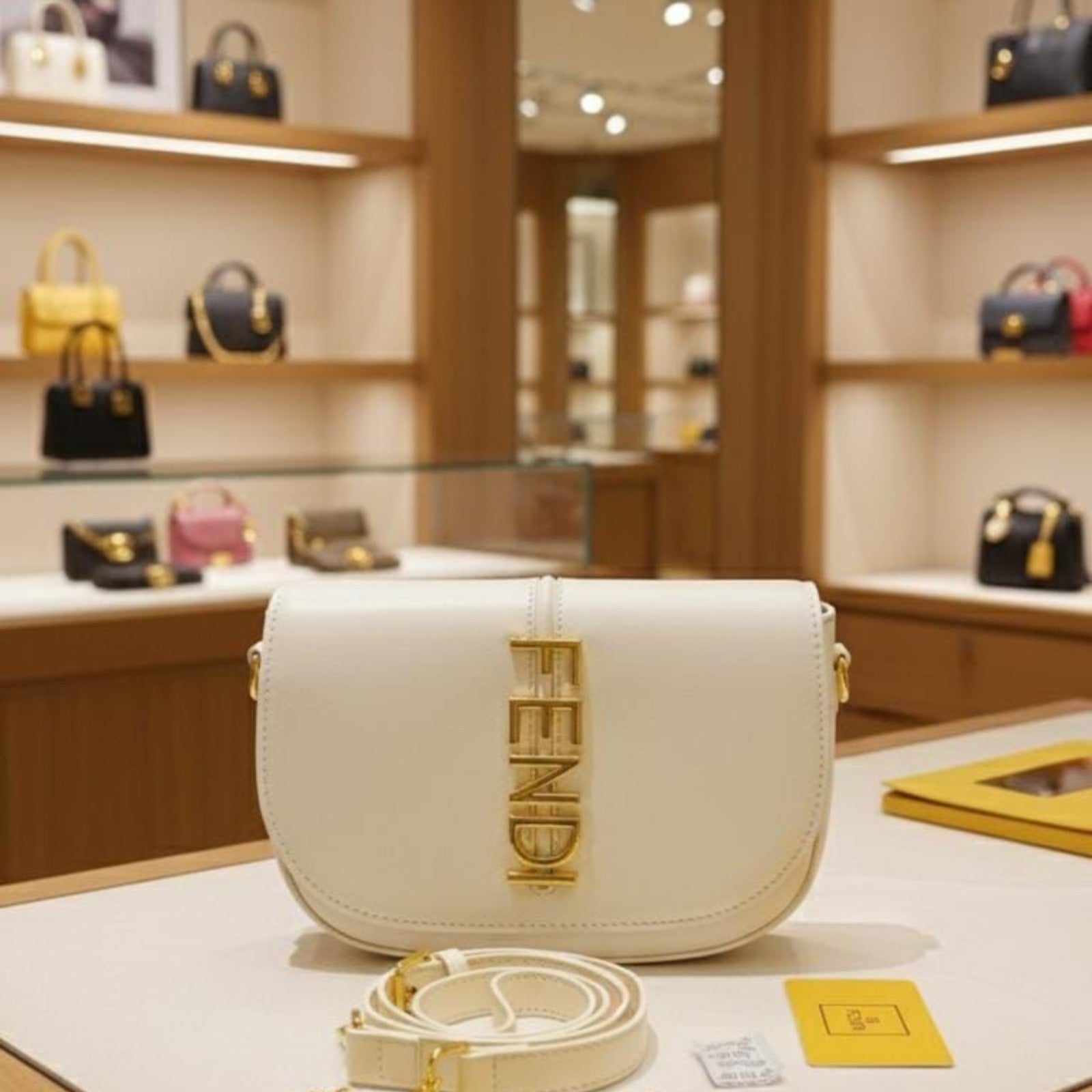 Fendi Luxury Crossbody Bag with Gold Logo – Designer Edition UAE