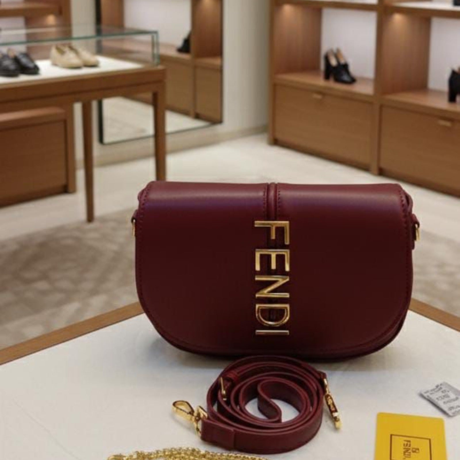 Fendi Luxury Crossbody Bag with Gold Logo – Designer Edition UAE