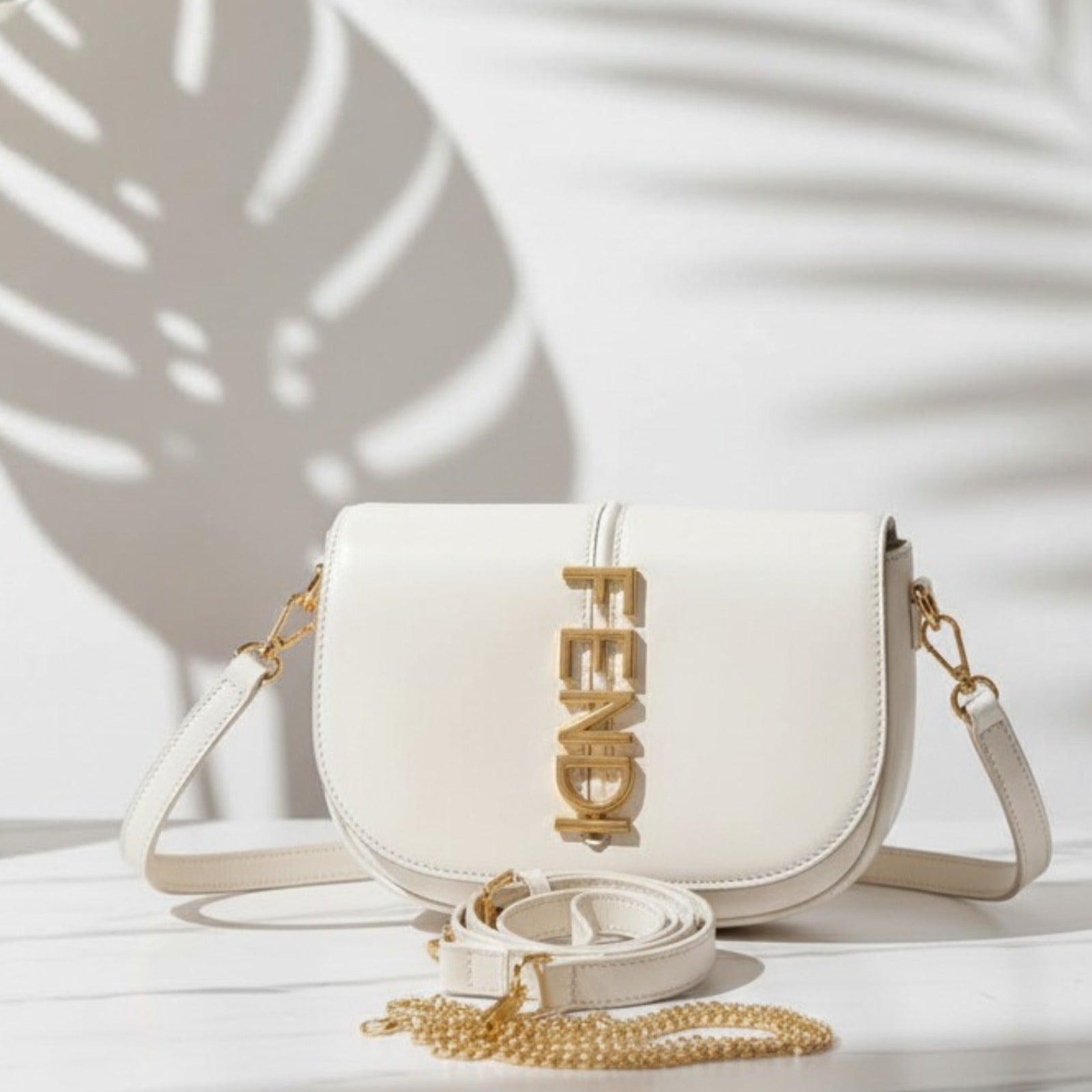 Fendi Luxury Crossbody Bag with Gold Logo – Designer Edition UAE