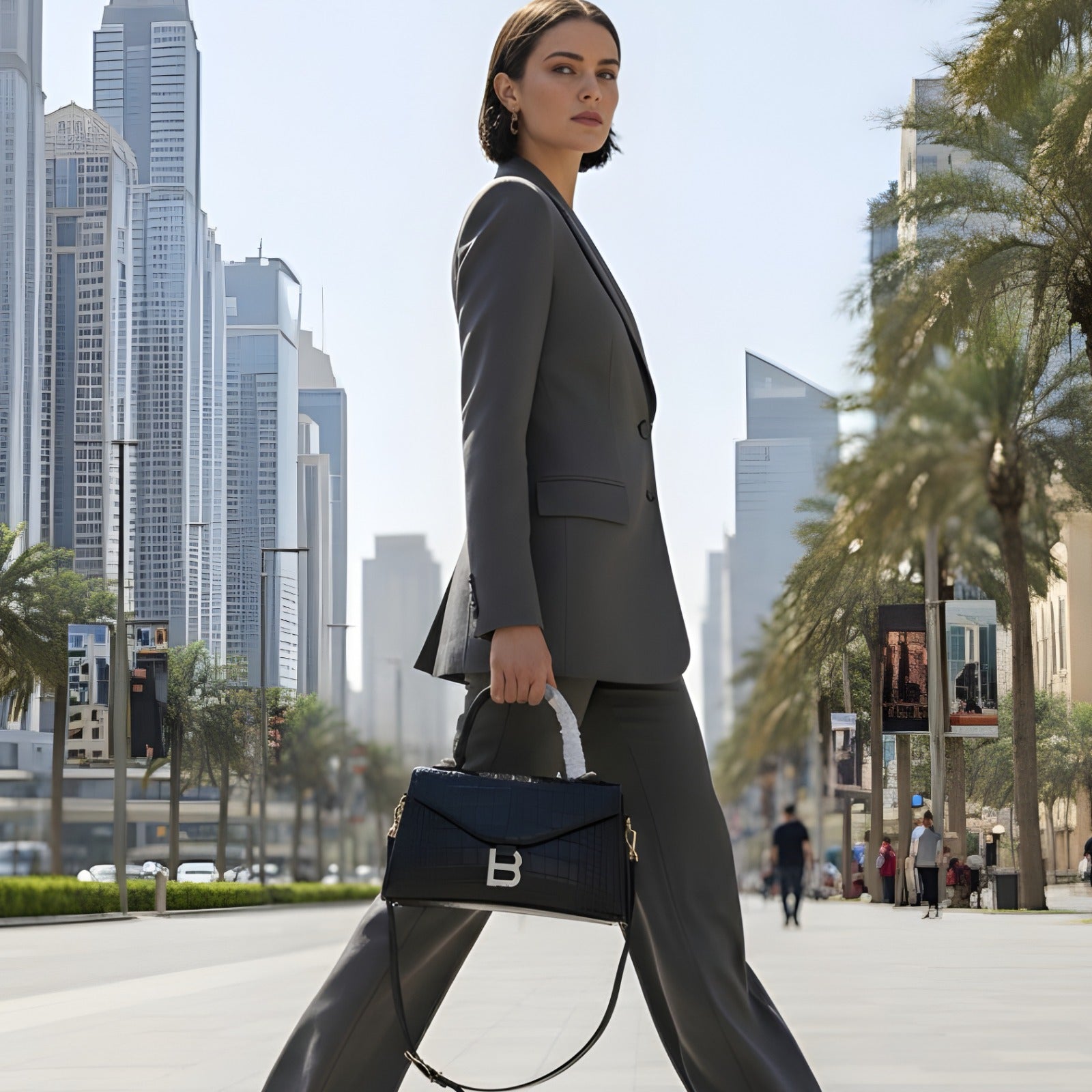 Luxury Croc Leather Mini Handbag