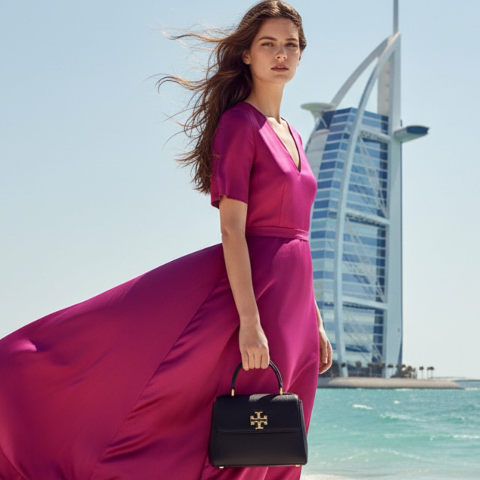 Chic Tory Burch Logo Mini Top Handle Bag