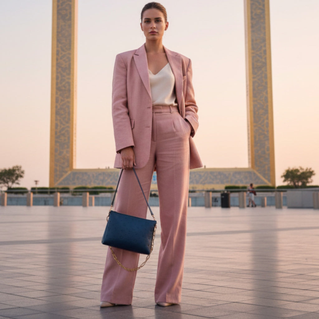 Iconic LV Monogram Pochette/Clutch with Gold Chain Strap