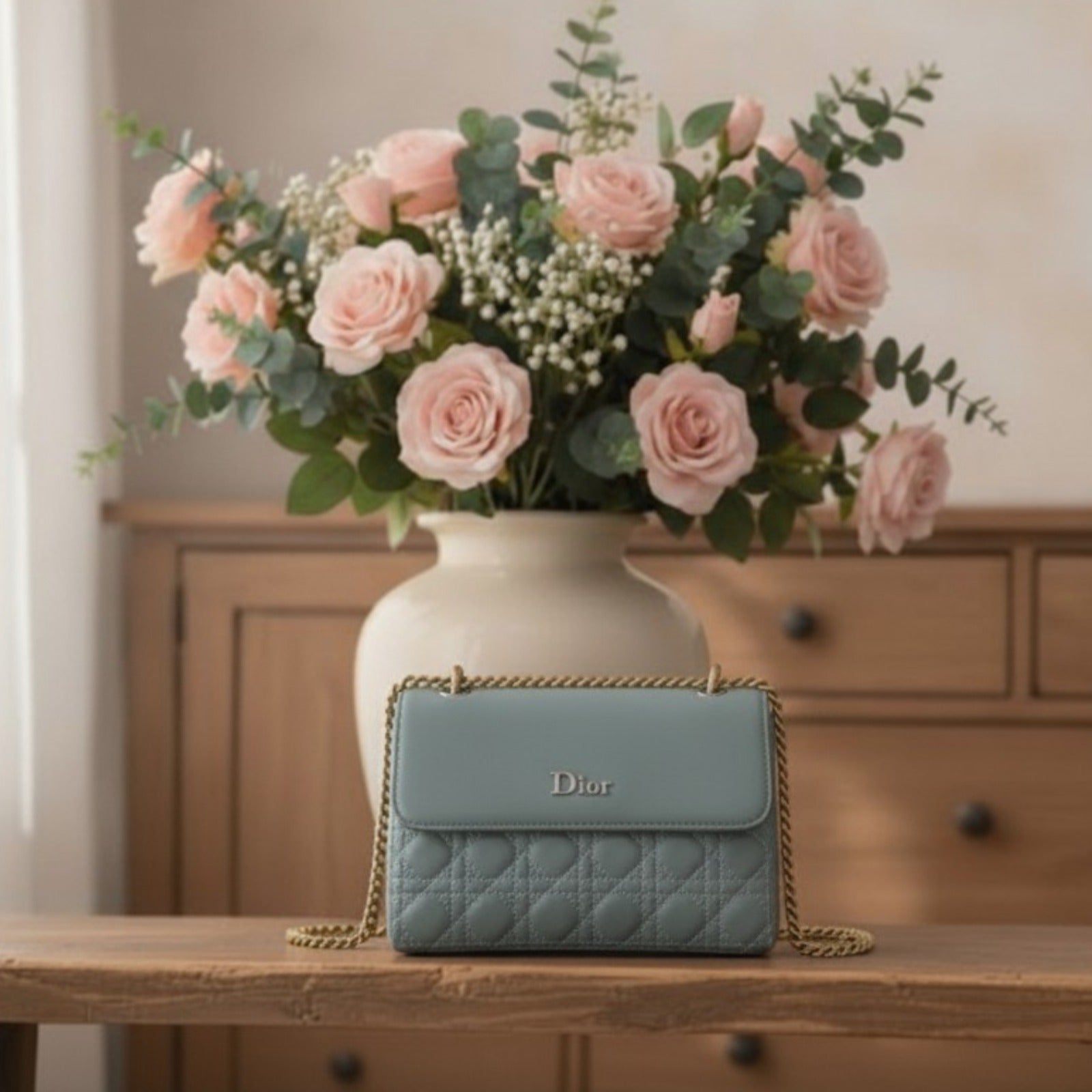 Chic Dior-Inspired Quilted Flap Bag