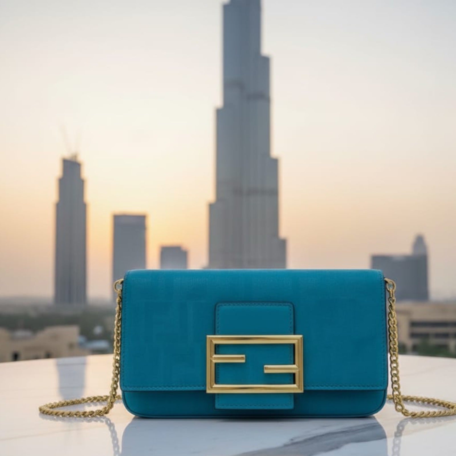 Fendi Inspired Slim Shoulder Bag
