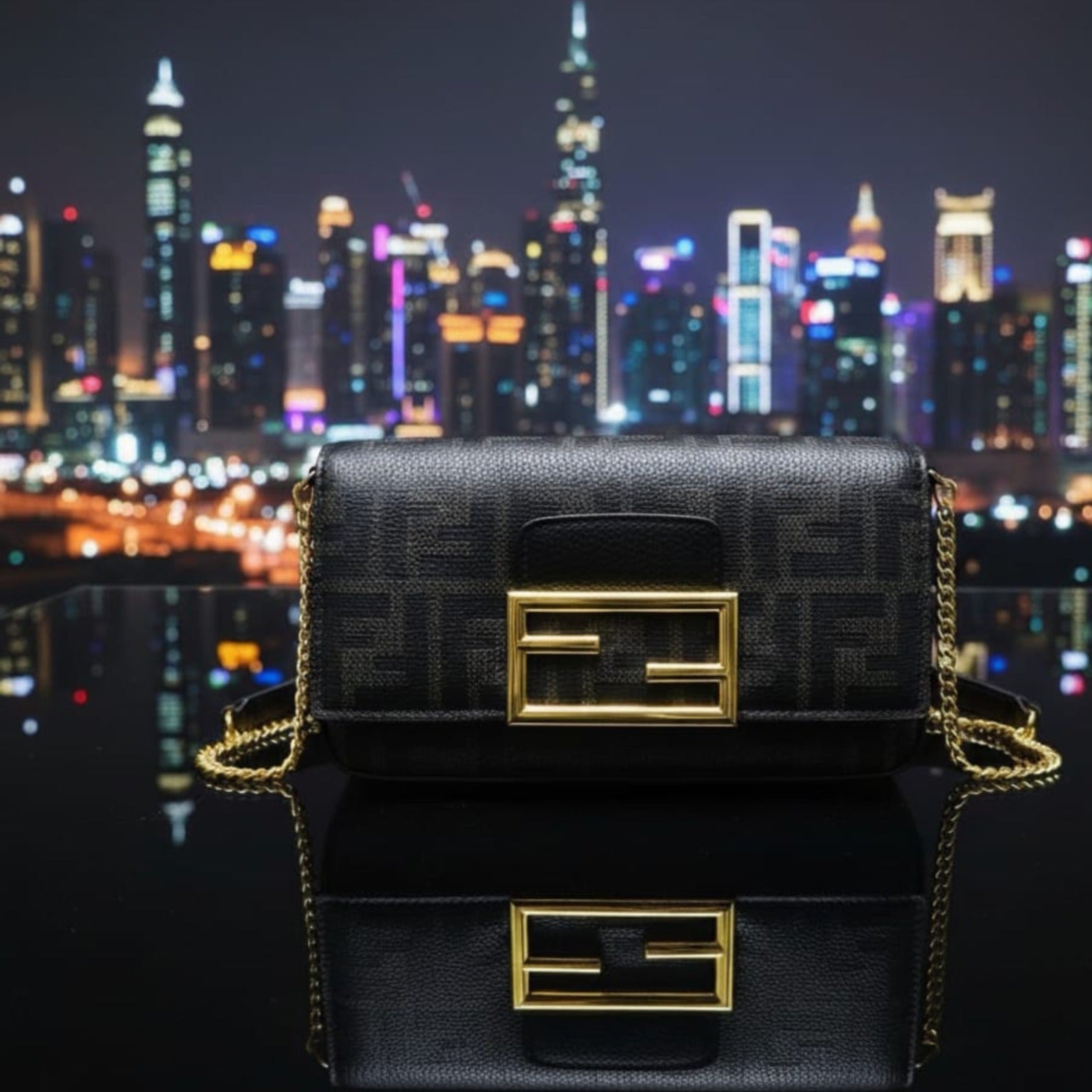 Fendi Inspired Slim Shoulder Bag