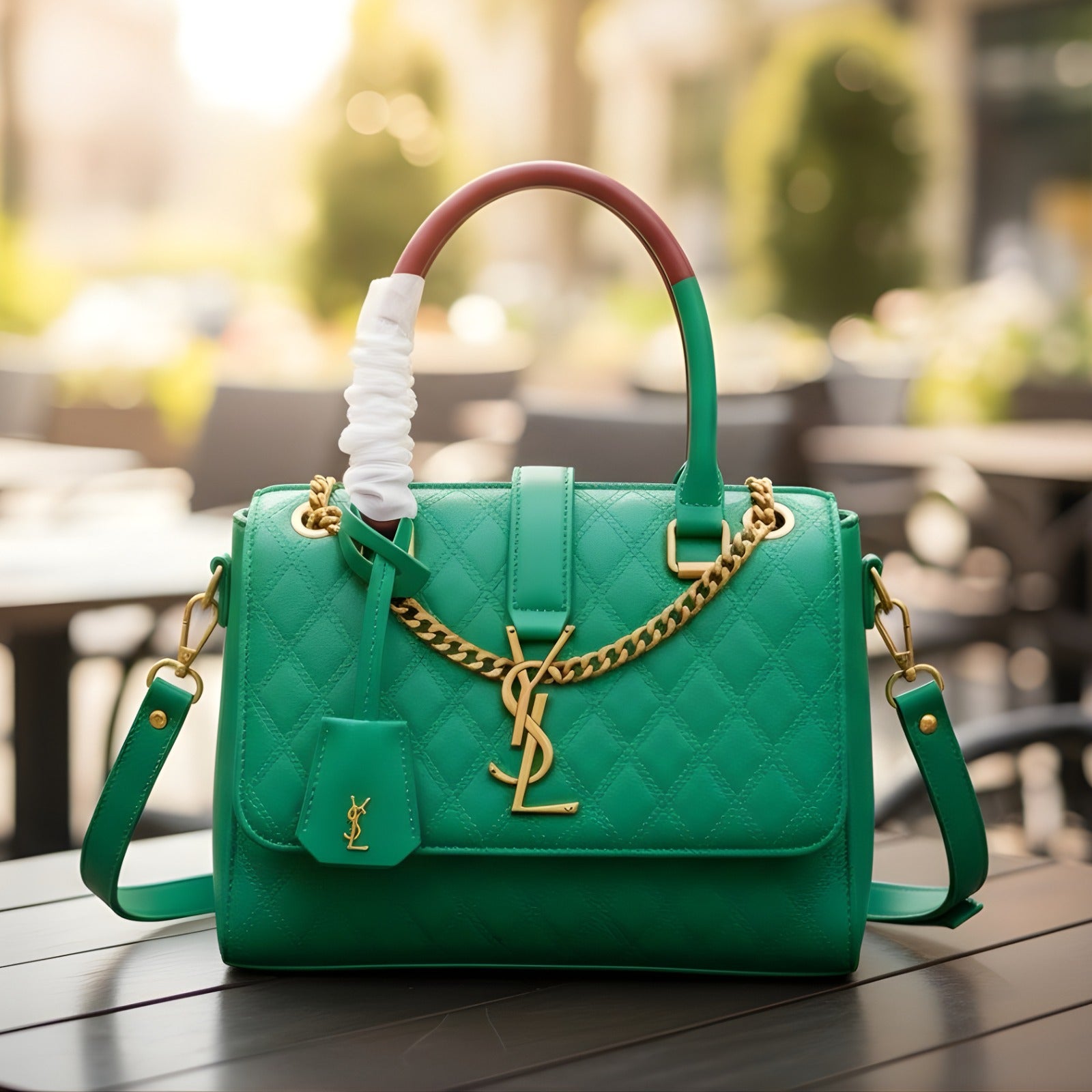 Luxury YSL Style Quilted Shoulder Bag